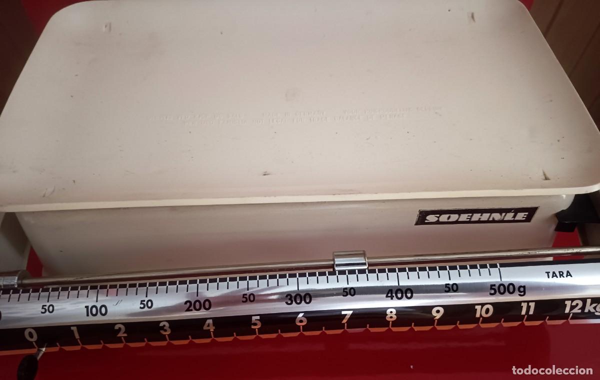 Antig&uuml;edades: B&aacute;scula mec&aacute;nica de cocina (?) alemana Soehnle, vintage, hasta 12 kg.