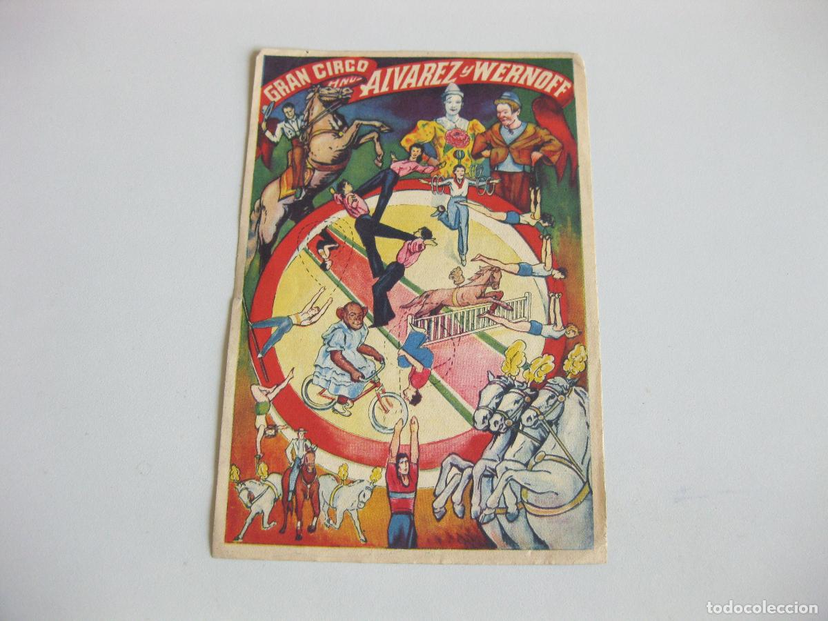 Antig&uuml;edades: PROGRAMA DE MANO DEL GRAN CIRCO HERMANOS ALVAREZ Y WERNOFF