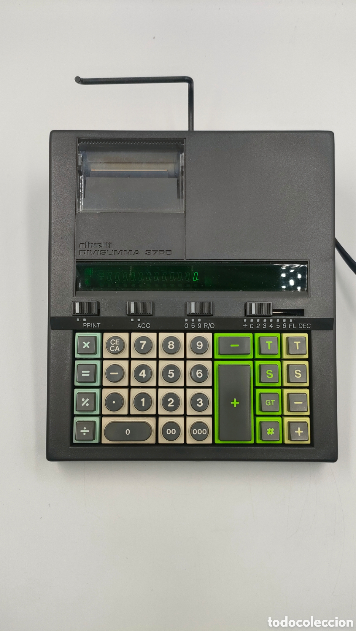 Antig&uuml;edades: Calculadora Vintage Olivetti Divisumma 37PD + Funda Original