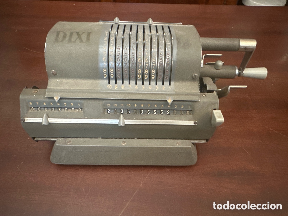 Antiguidades: ANTIGUA CALCULADORA MEC&Aacute;NICA MARCA DIXI.