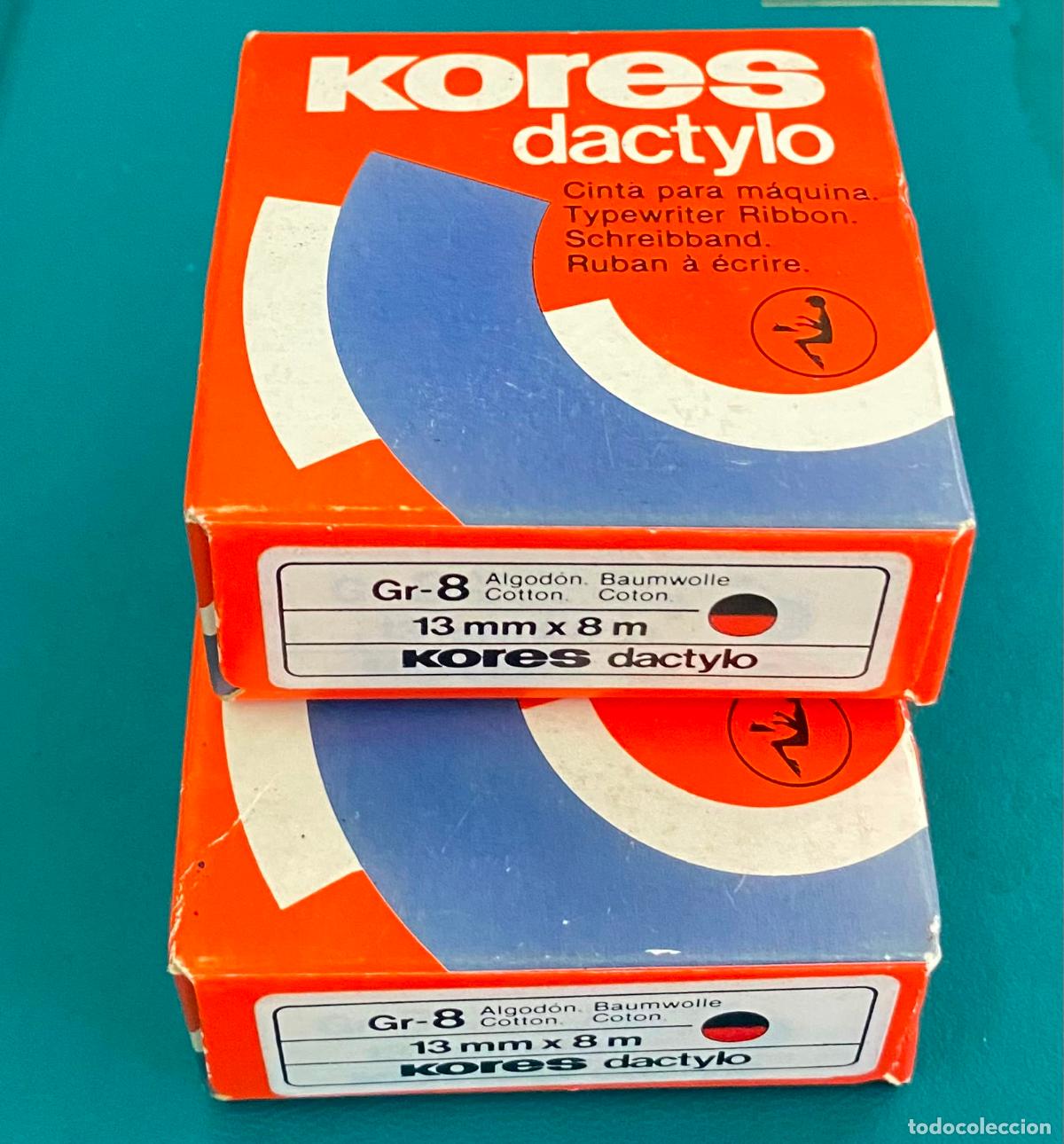 Antig&uuml;edades: cinta maquina de escribir - KORES dactylo . rojo y negro - nuevas sin abrir
