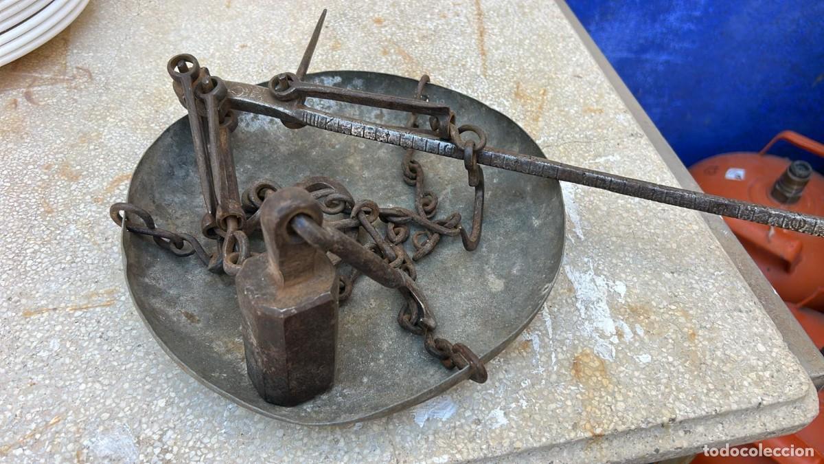 Antig&uuml;edades: ROMANA ANTIGUA FECHADA EN 1803 CON PLATO DE 25 CMS. DIAMETRO EN ONZAS BUENA PIEZA