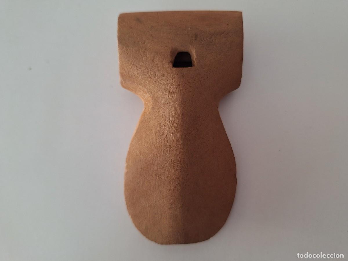 Antig&uuml;edades: ANTIGUO SILBATO DE MADERA SIN USO ARTESANO HECHO A MANO
