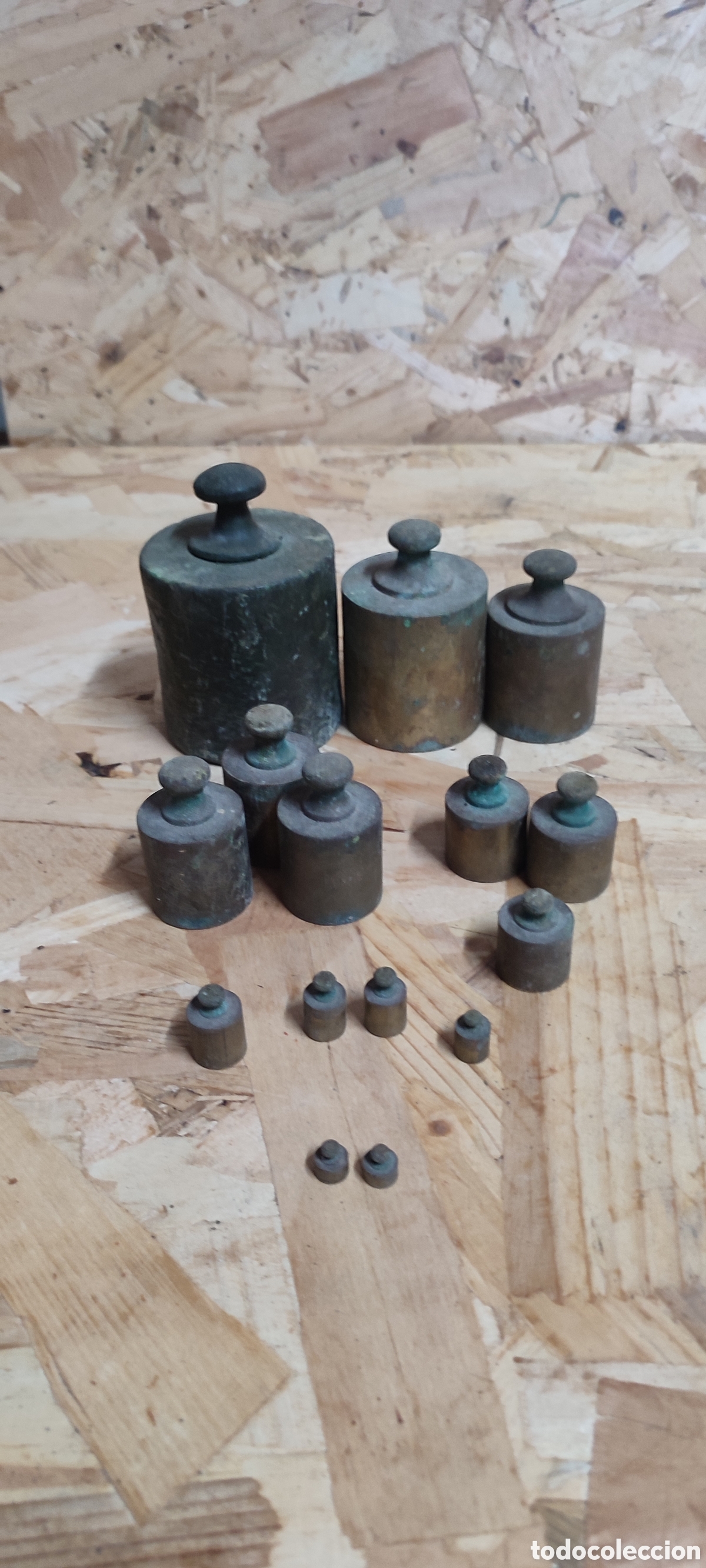 Antig&uuml;edades: Lote de pesas antiguas, ponderales. Ver fotos.