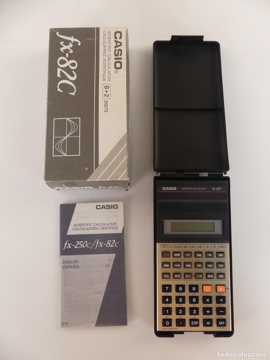 Antiquit&auml;ten: CALCULADORA MARCA CASIO MODELO FX-82C CON MANUAL DE INSTRUCCIONES Y CAJA