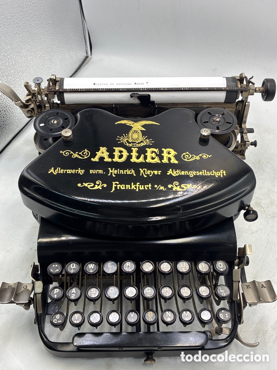 Antig&uuml;edades: M&aacute;quina de escribir Adler 7. - Foto 1