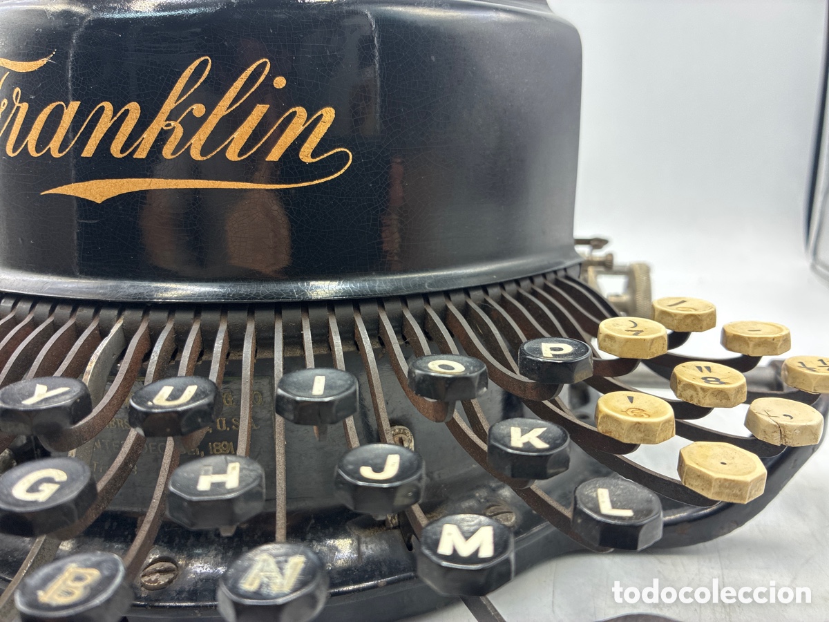 Antig&uuml;edades: M&aacute;quina de escribir Franklin. - Foto 4