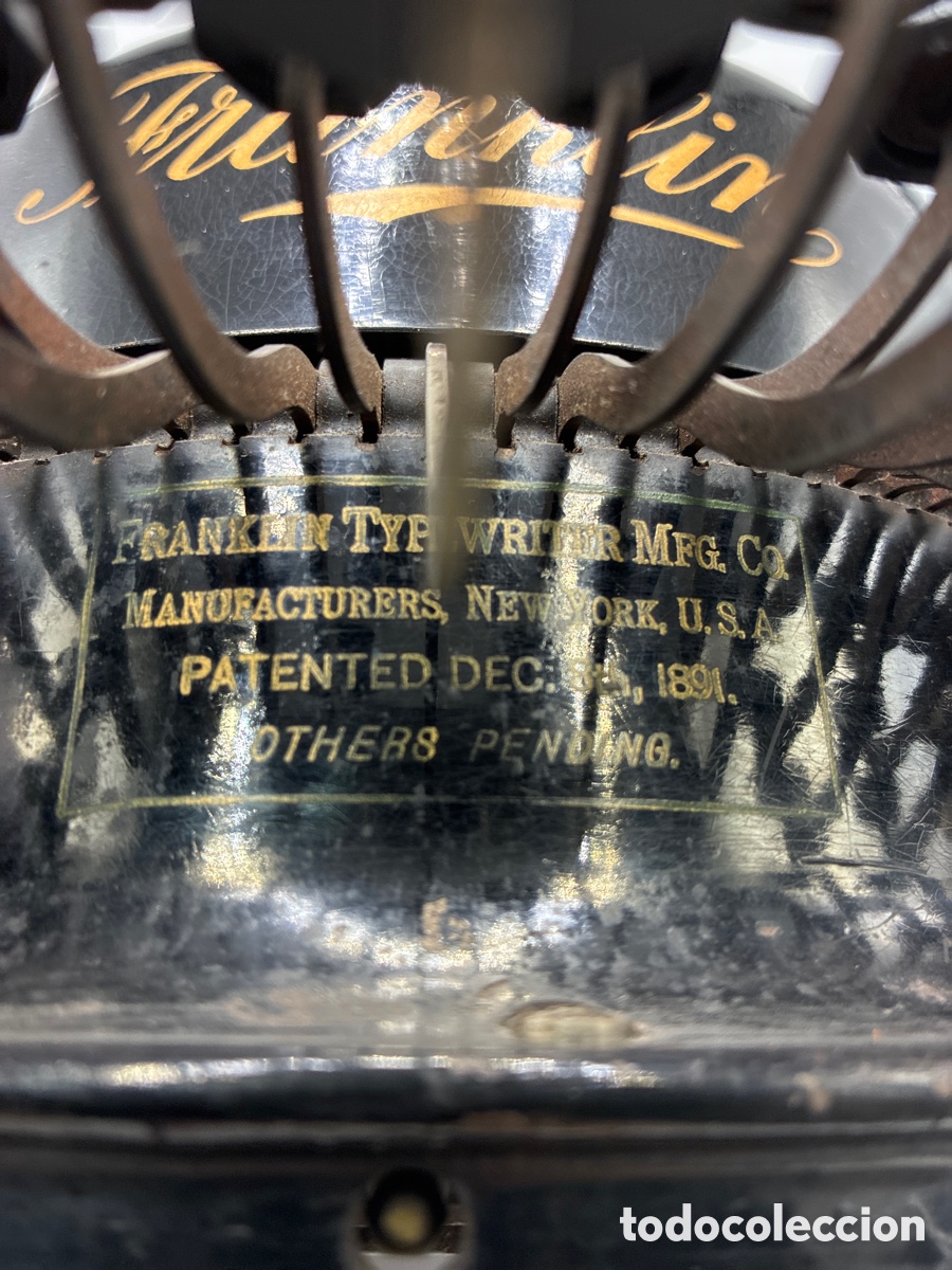 Antig&uuml;edades: M&aacute;quina de escribir Franklin. - Foto 12