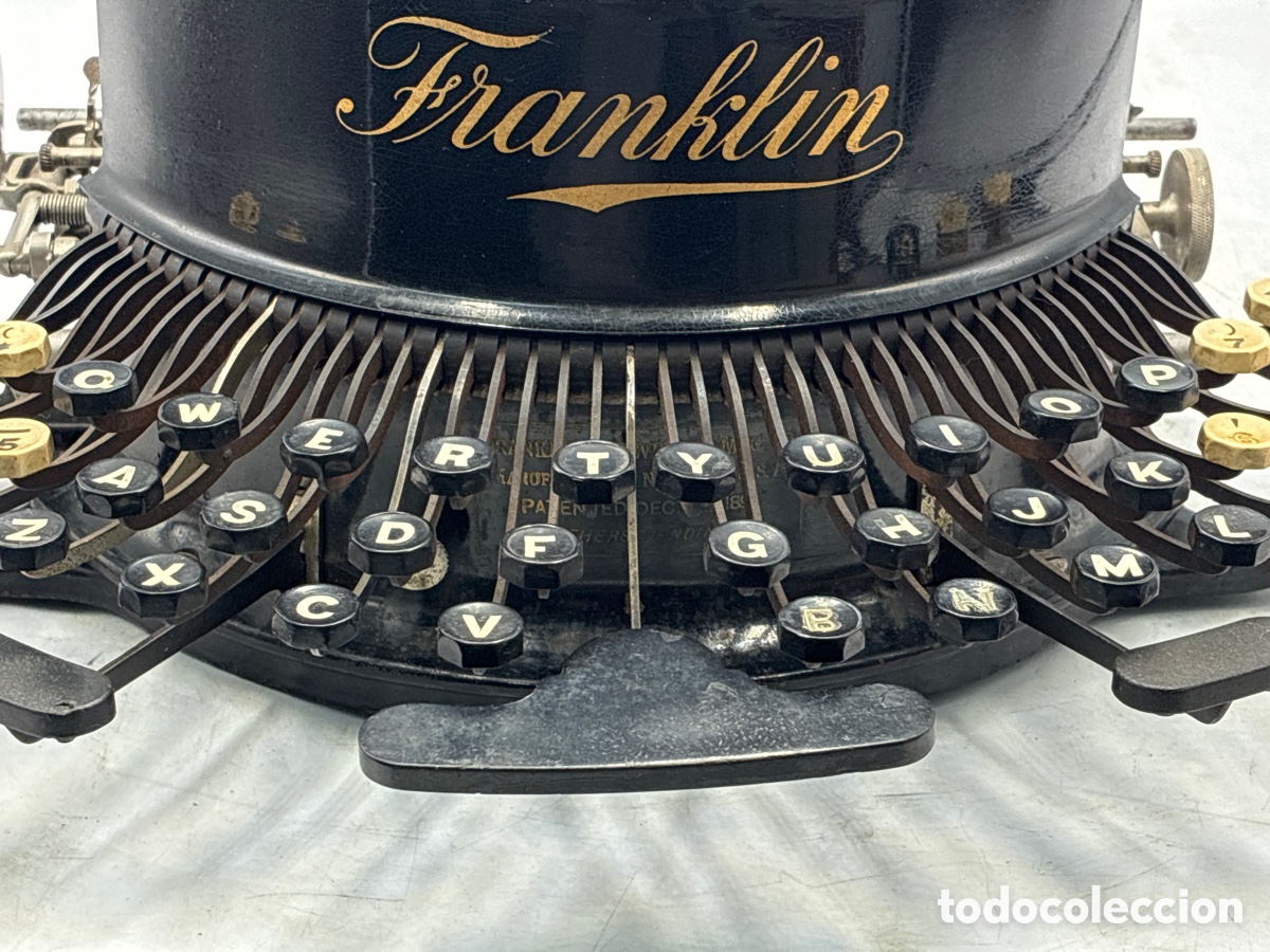 Antig&uuml;edades: M&aacute;quina de escribir Franklin. - Foto 2