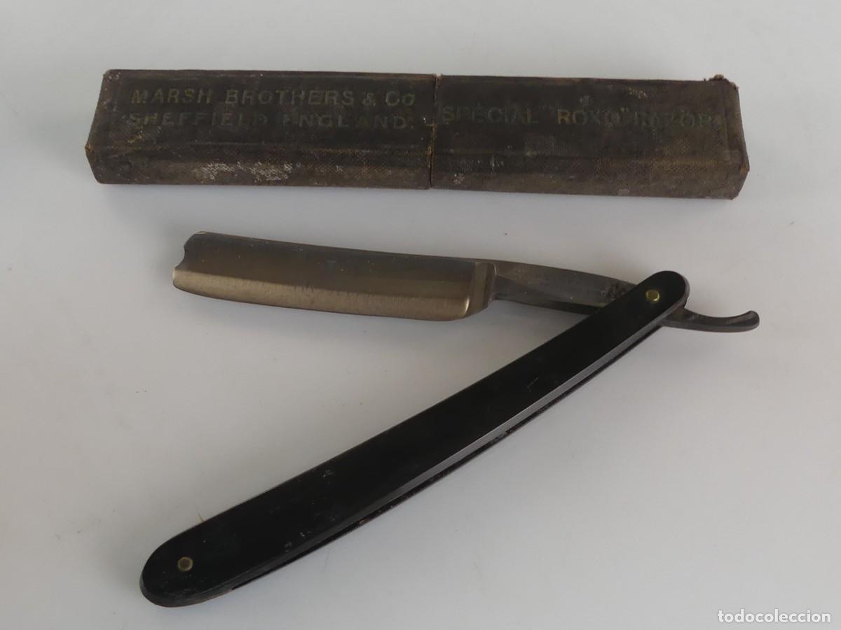 Antiques: Navaja de afeitar MARSH BROTHERS & CO Ltd. ROXO