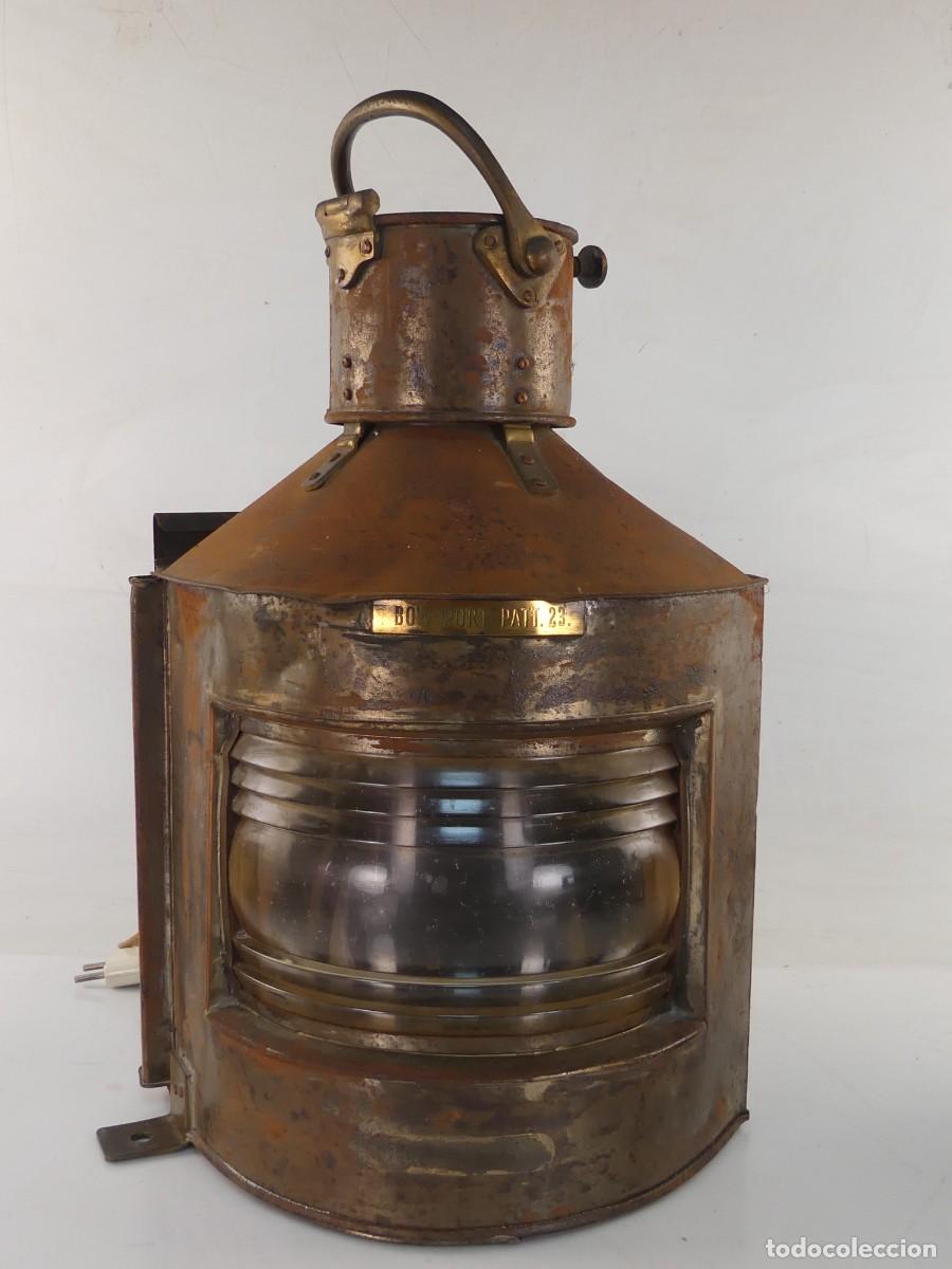Antiques: Farol Naval Barco Esquinero el&eacute;ctrico Excelente Pieza de Colecci&oacute;n