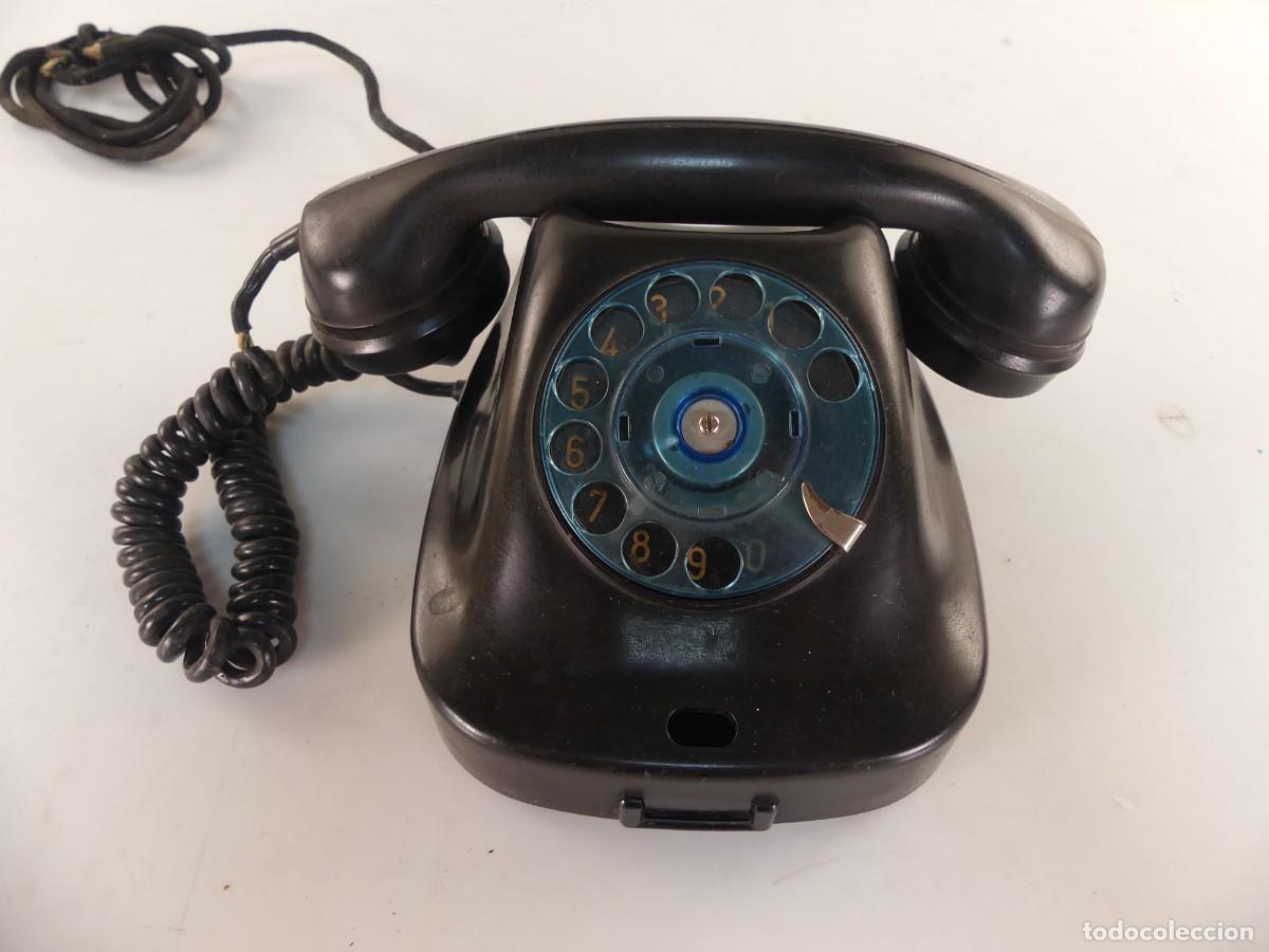 Tel&eacute;fonos: Antiguo Tel&eacute;fono de Baquelita Negro A&ntilde;os 60 Vintage Autentico &ndash; PARA RESTAURAR
