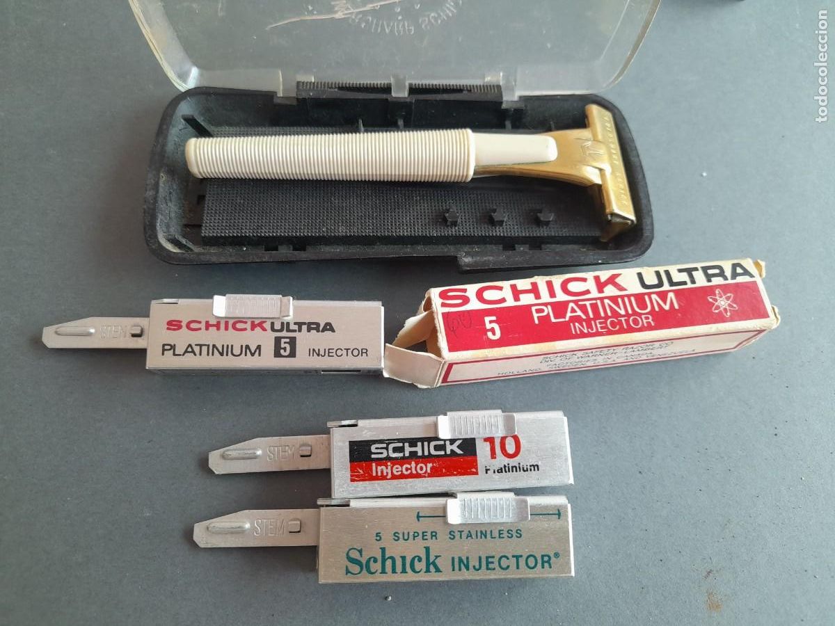 Antig&uuml;edades: M&aacute;quinlla de afeitar eversharp schick, con 3 inyectores de hojas