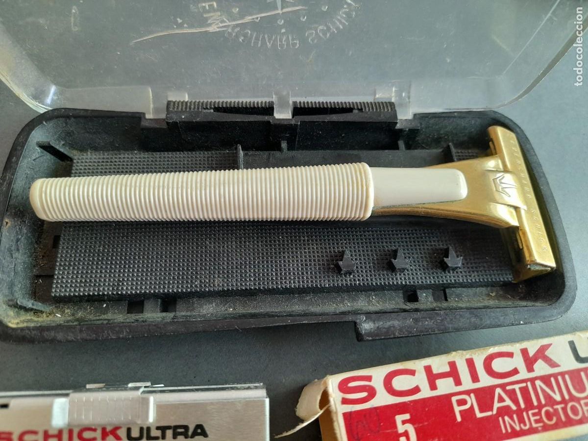 Antig&uuml;edades: M&aacute;quinlla de afeitar eversharp schick, con 3 inyectores de hojas - Foto 2