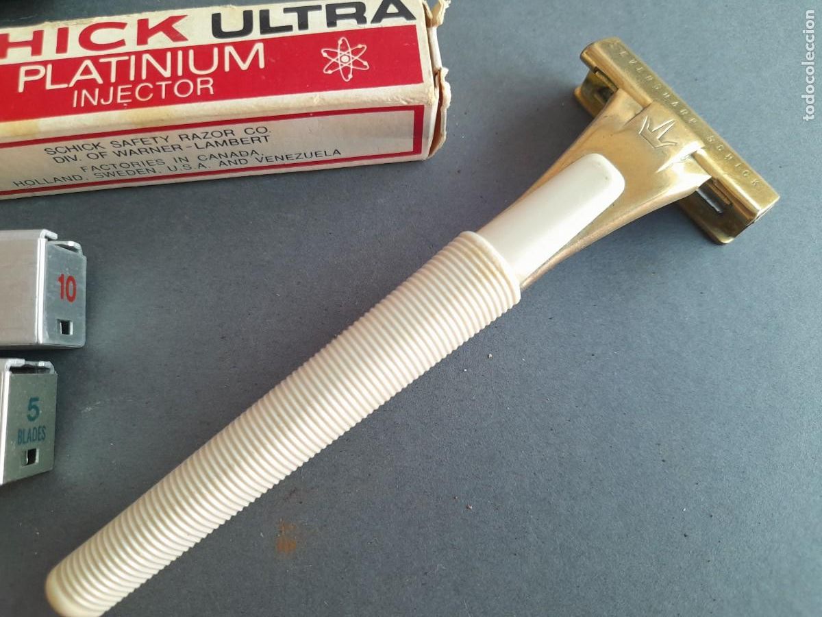 Antig&uuml;edades: M&aacute;quinlla de afeitar eversharp schick, con 3 inyectores de hojas - Foto 3