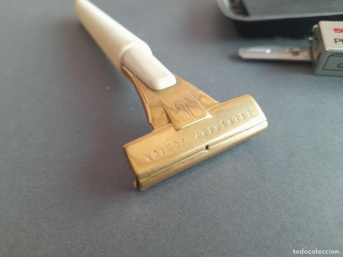 Antig&uuml;edades: M&aacute;quinlla de afeitar eversharp schick, con 3 inyectores de hojas - Foto 5