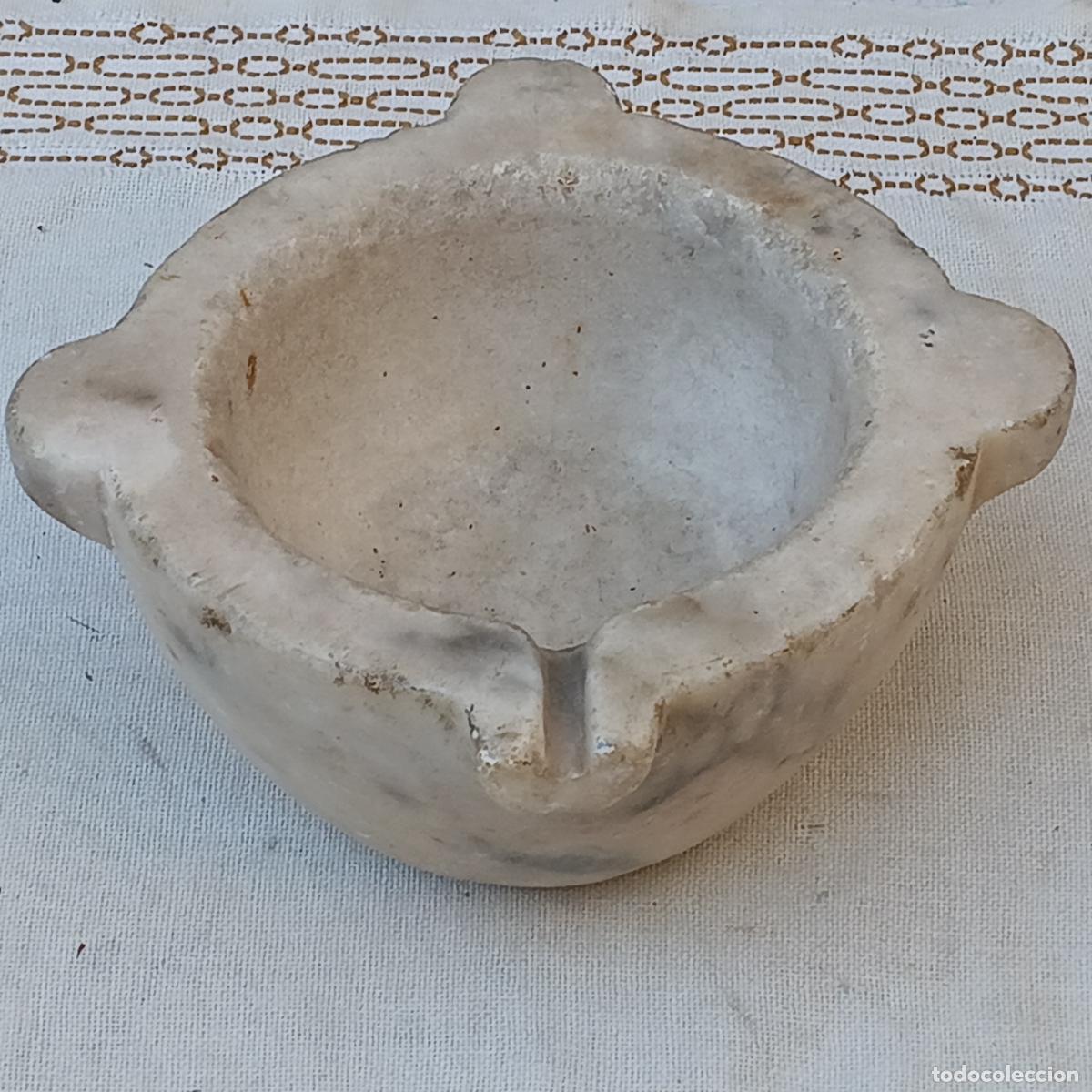 Antiques: MORTERO GRANDE Y ANTIGUO DE FARMACIA EN MARMOL
