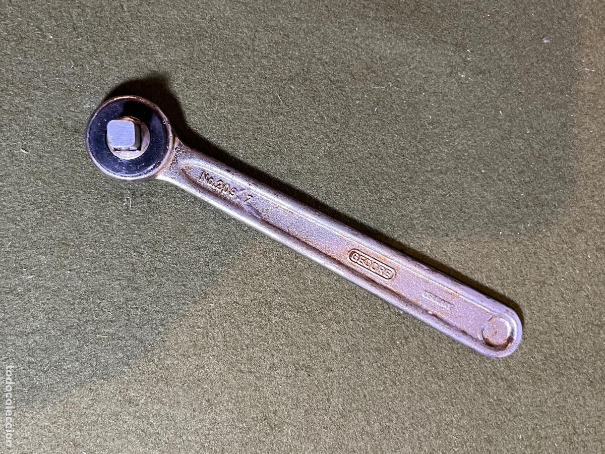 Antig&uuml;edades: Llave de carraca Gedore No. 2093 U-2 1/4&rdquo; Vanadium Germany trinquete profesional herramienta mec&aacute;nic