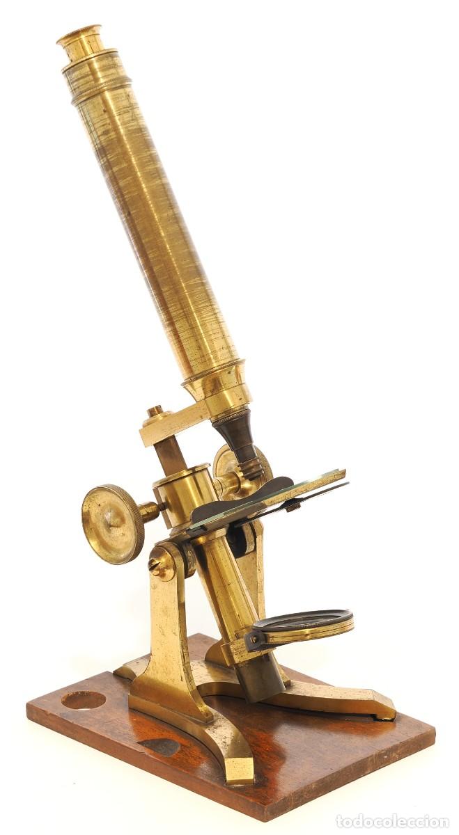 Antig&uuml;edades: Microscopio antiguo ingl&eacute;s (c.1860) - Foto 5