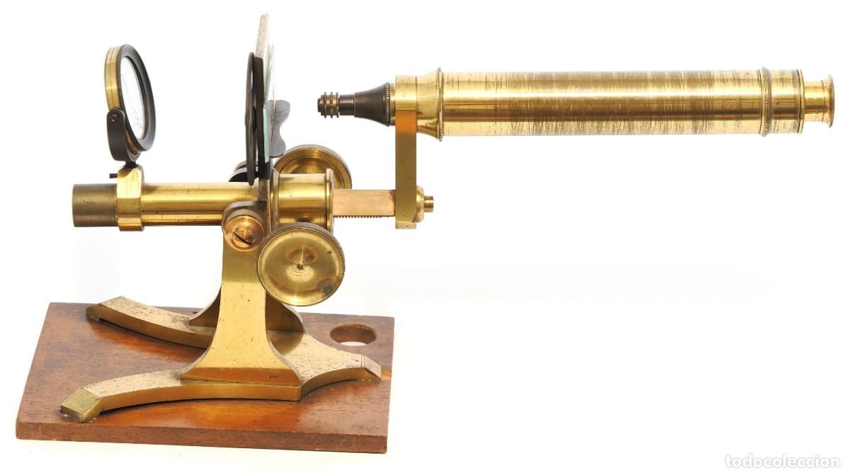 Antig&uuml;edades: Microscopio antiguo ingl&eacute;s (c.1860) - Foto 10