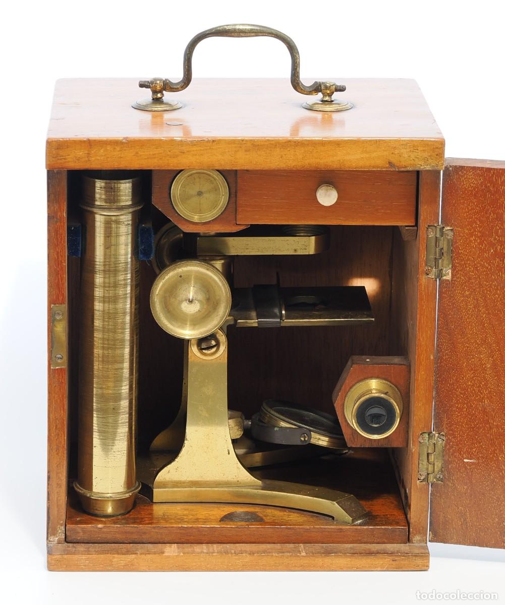 Antig&uuml;edades: Microscopio antiguo ingl&eacute;s (c.1860) - Foto 13