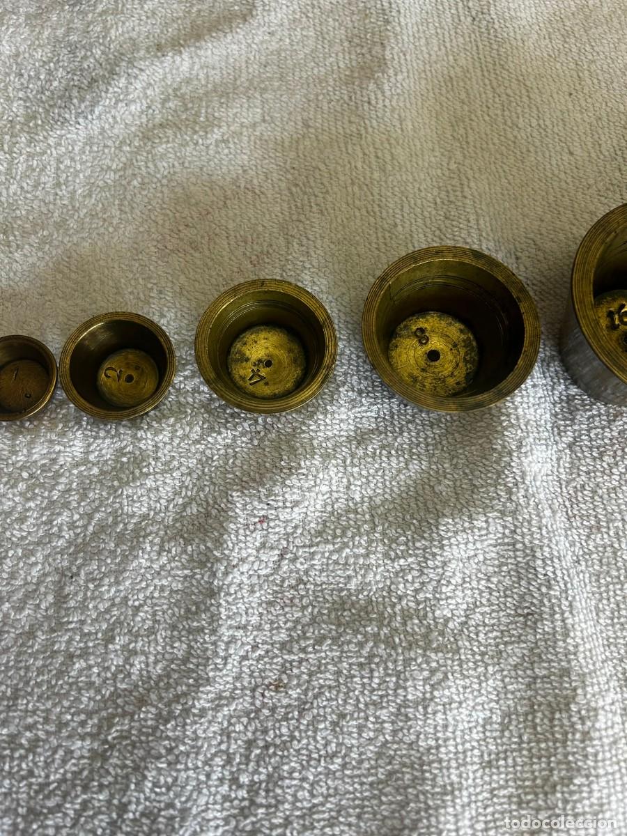 Antig&uuml;edades: Excepcional Ponderal de Vasos Anidados (Taza de Marcos) - Bronce - Completo - Siglo XVIII/XIX
