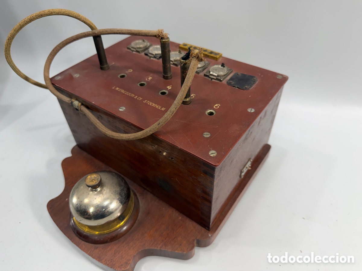 Telefone: L. M. Ericsson & Co. Stockholm &ndash; Rara centralita telef&oacute;nica manual de 5 l&iacute;neas