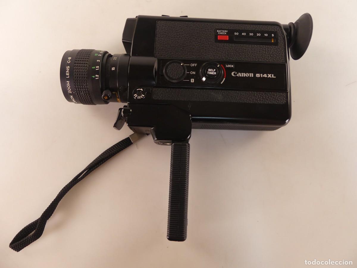 Antiguidades: c&aacute;mara de pel&iacute;cula Super 8 de la marca Canon, modelo 514XL