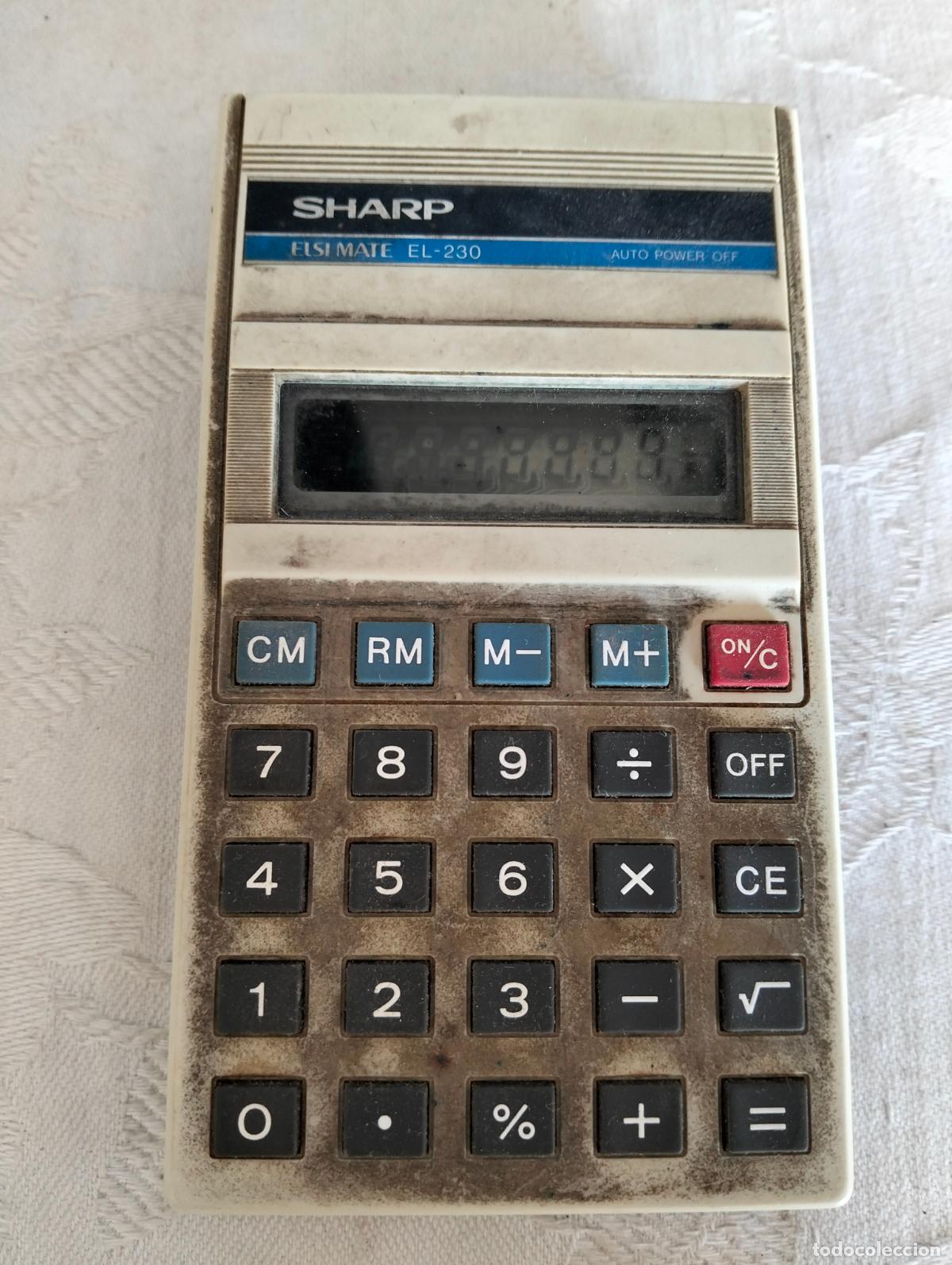 Antiquit&auml;ten: Calculadora antigua sharp elsimate el-230 auto power off usada sucia