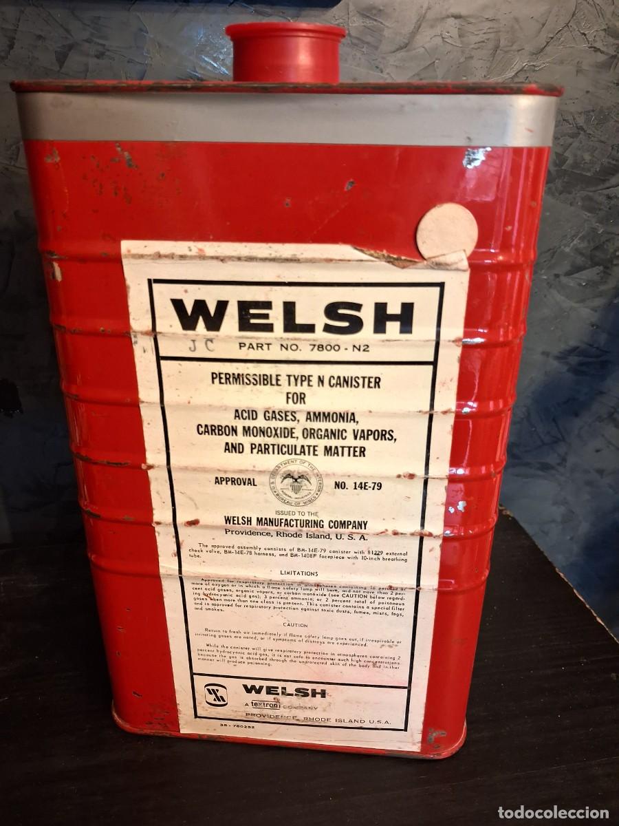 Antig&uuml;edades: ANTIGUA LATA CON FUNDA WELSH TEXTRON COMPANY