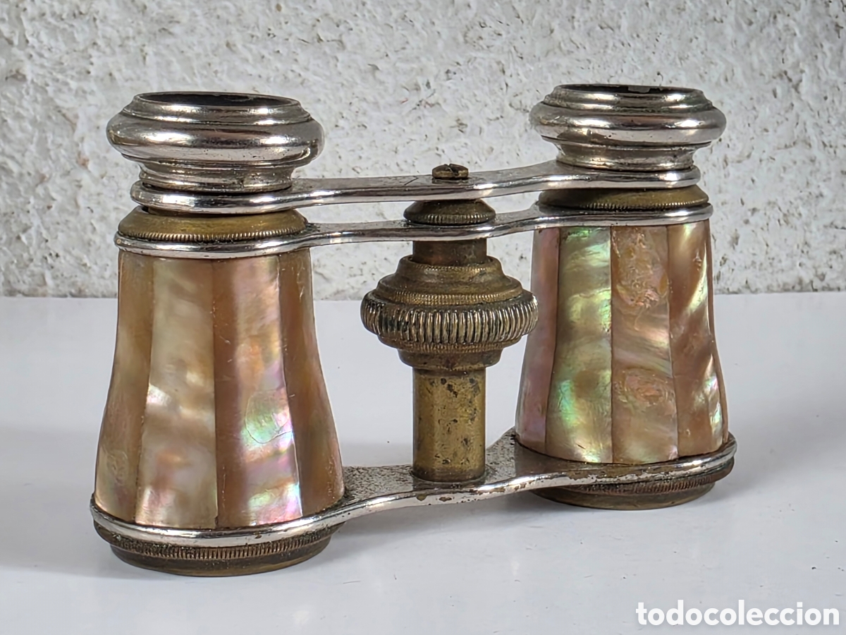 Antig&uuml;edades: Antiguos Binoculares para &Oacute;pera de N&aacute;car - Decoraci&oacute;n Vintage - Teatro Anteojos Prism&aacute;ticos