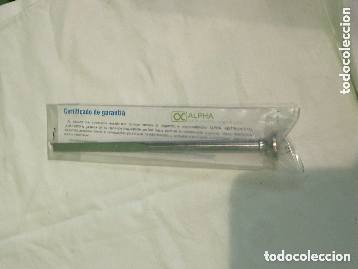 Antiguidades: Instrumento quir&uacute;rgico m&eacute;dico Alpha Instruments acero inoxidable nuevo precintado