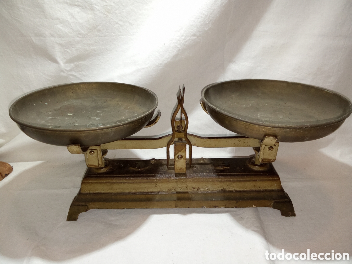 Antig&uuml;edades: ANTIGUA BALANZA DE BRONCE - Foto 2
