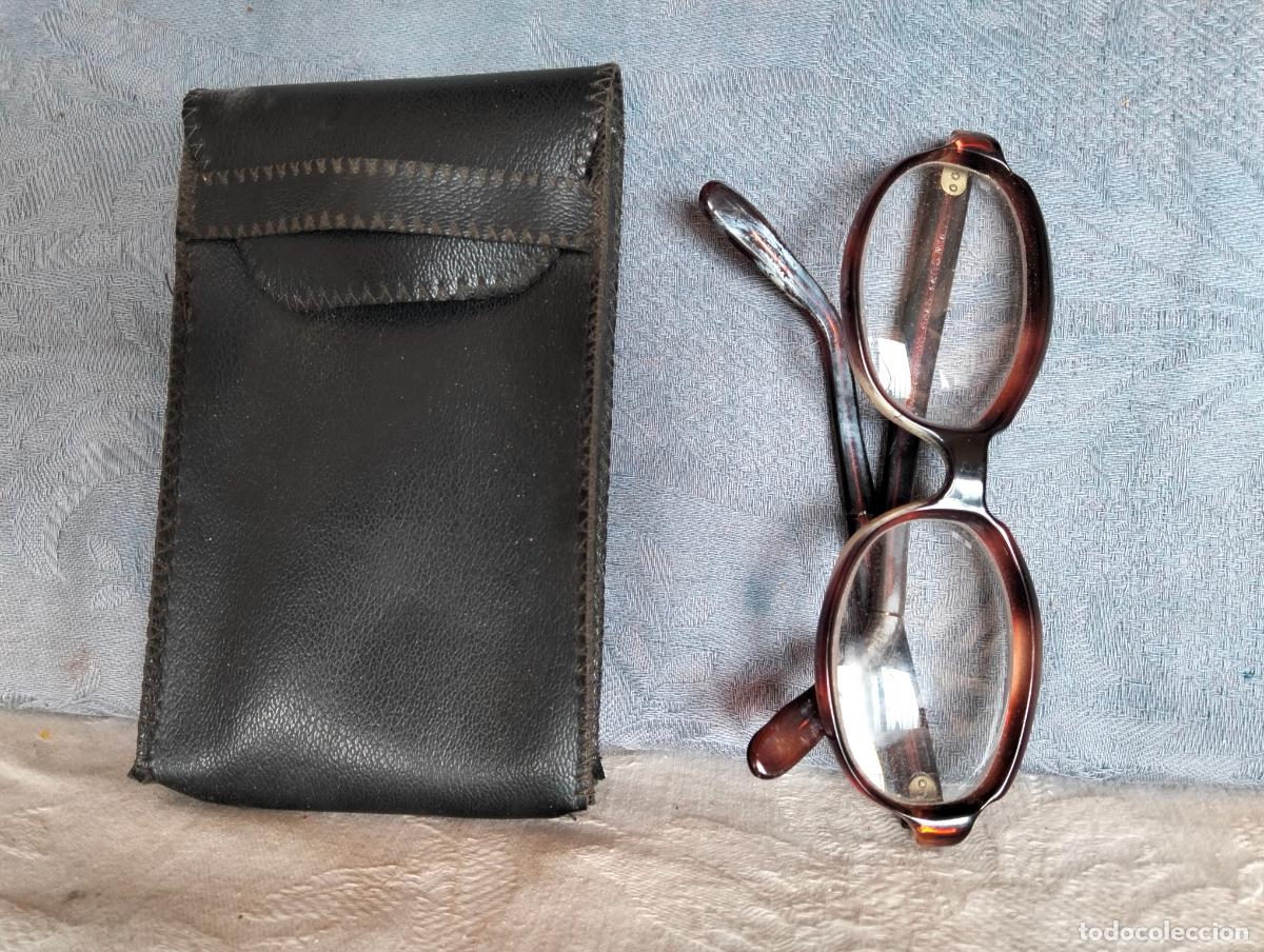 Antiquit&auml;ten: Antiguas gafas de ver montura marr&oacute;n color carey estilo a&ntilde;os 50-60
