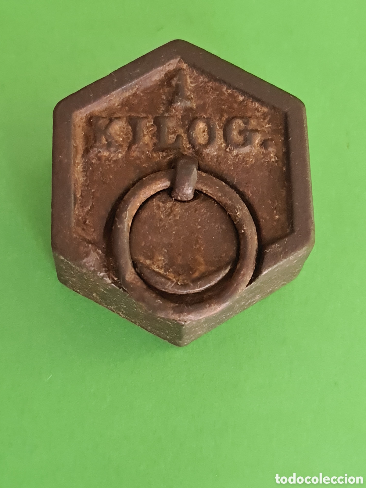 Antig&uuml;edades: Pesa Antigua 1kg. Hierro Fundido