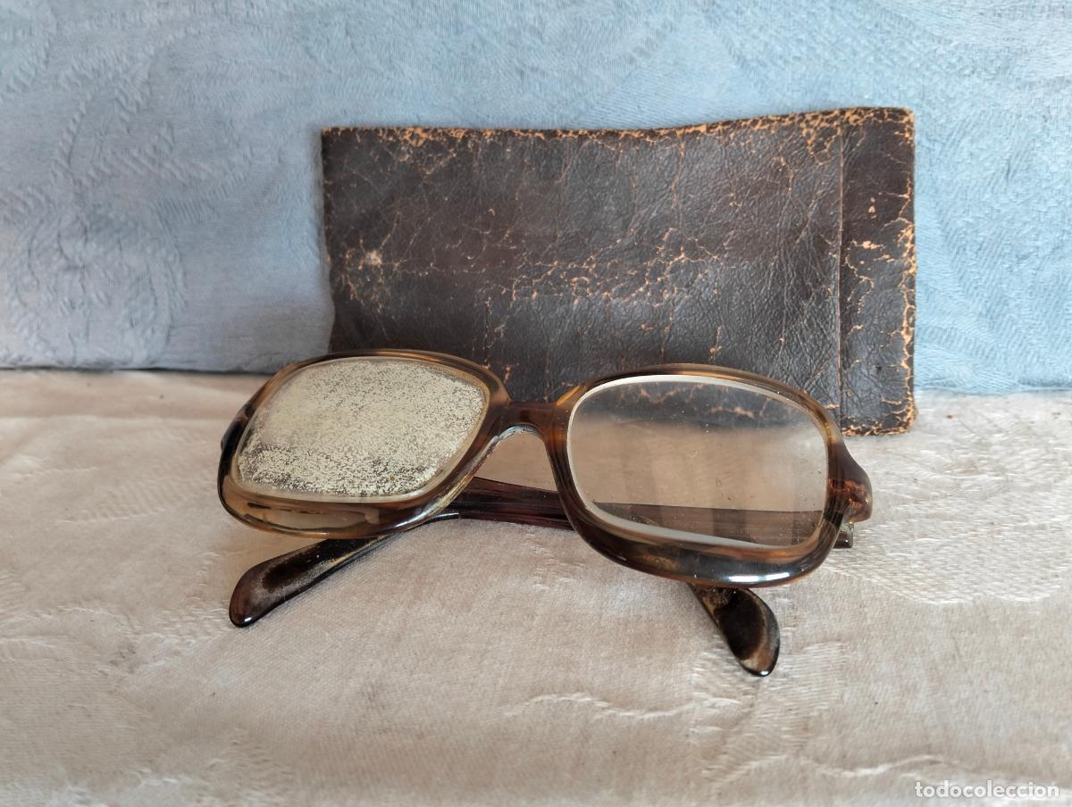 Antiquit&auml;ten: Antiguas gafas de ver montura marr&oacute;n color carey estilo a&ntilde;os 50-60