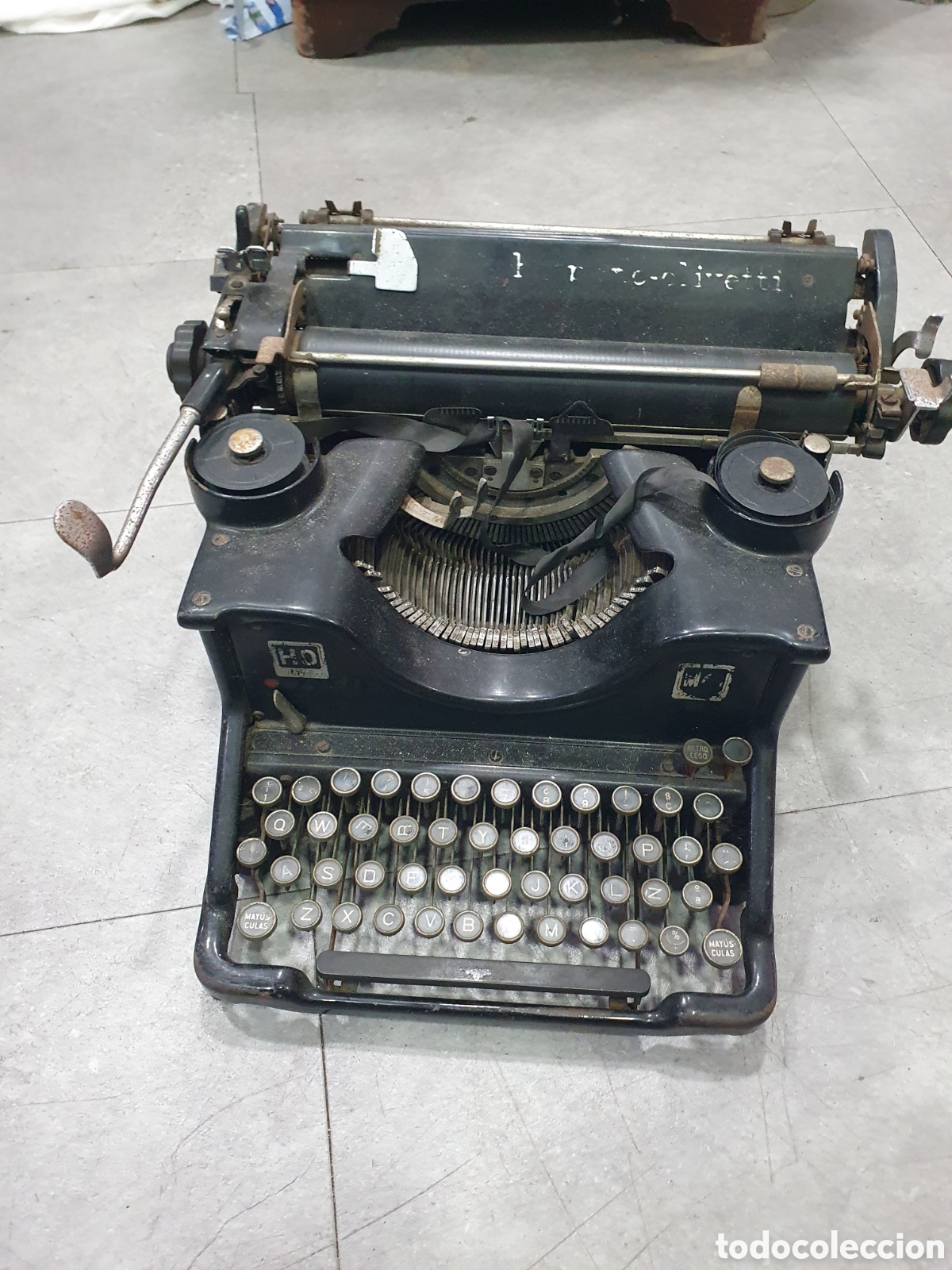 Antiguidades: SALIDA 0.01&euro;. Maquina de escribir Hispano Olivetti. A&ntilde;os 20-30.
