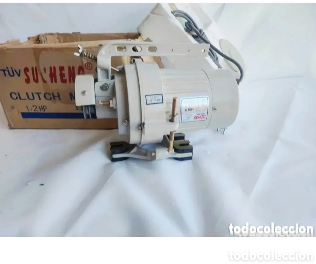Antiques: Motor industrial 400 w para m&aacute;quina de coser motor acopable para otras funciones estrenar en su caja
