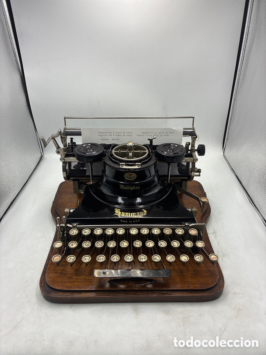 Antig&uuml;edades: M&aacute;quina de escribir Hammond M&uacute;ltiplex. - Foto 2