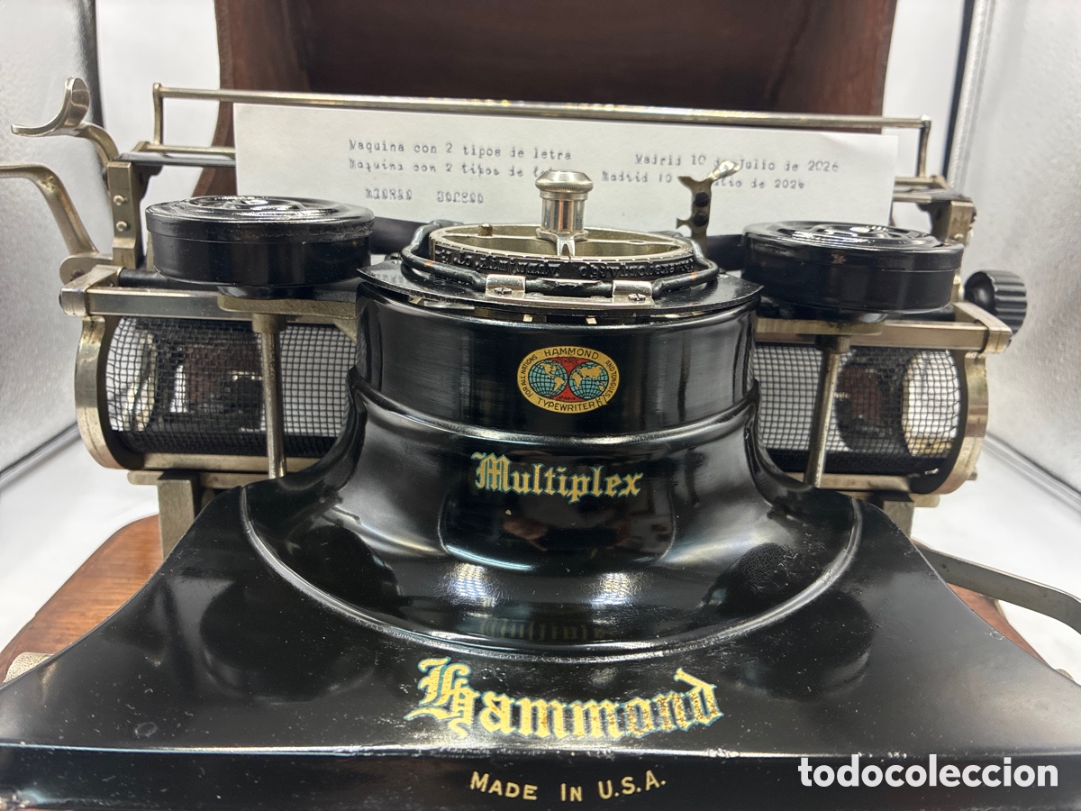 Antig&uuml;edades: M&aacute;quina de escribir Hammond M&uacute;ltiplex. - Foto 4