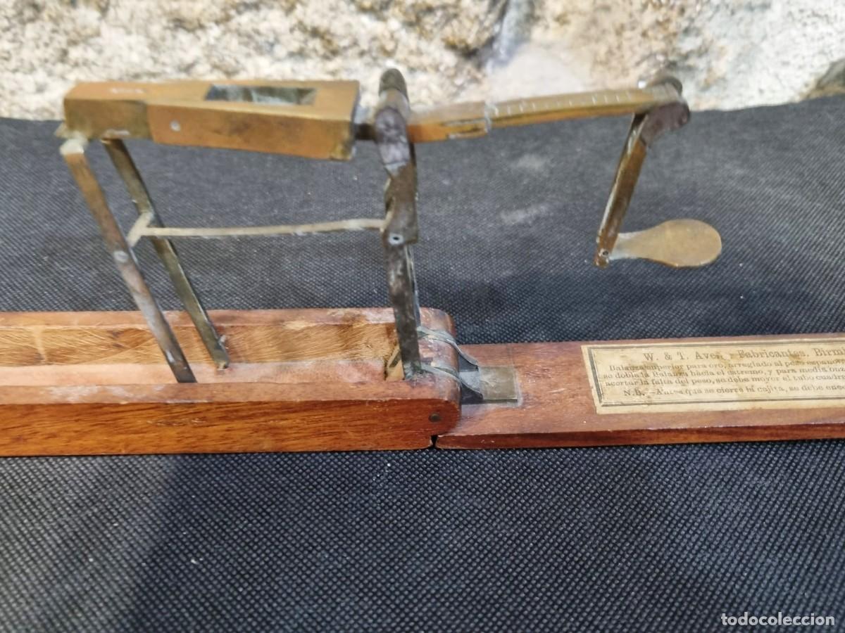 Antig&uuml;edades: ANTIGUA BALANZA DE BOLSILLO PARA ONZAS DE ORO - Foto 6