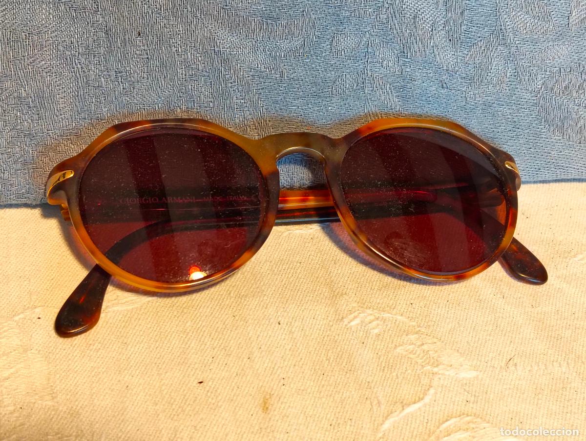 Antiquit&auml;ten: Gafas de sol antiguas vintage a&ntilde;os 80-90 marrones Giorgio Armani