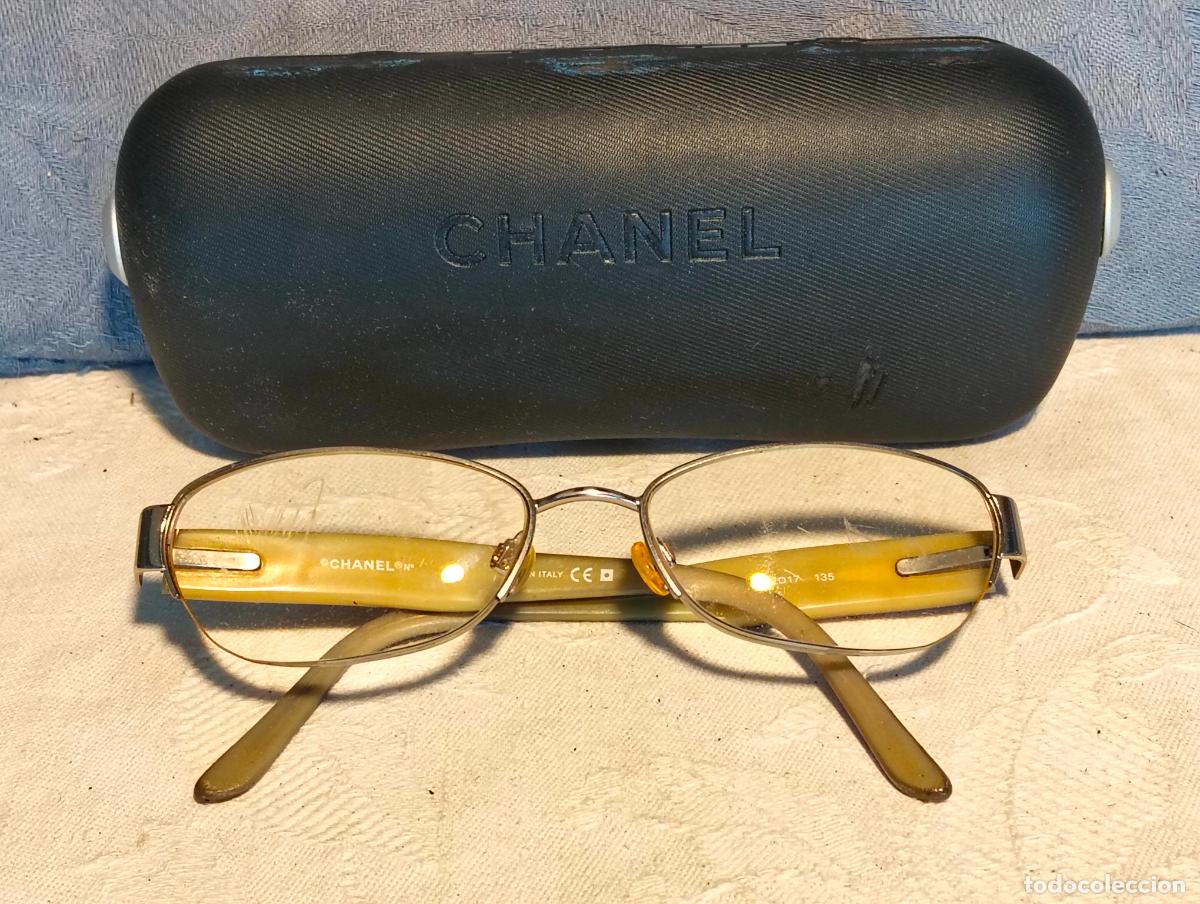 Antiquit&auml;ten: Gafas de ver antiguas vintage a&ntilde;os 70-80-90 met&aacute;licas Chanel