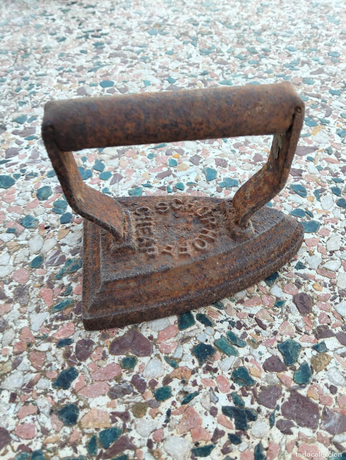 Antiguidades: Antigua plancha de hierro manual con asa S.XIX-XX schurhoff oheap