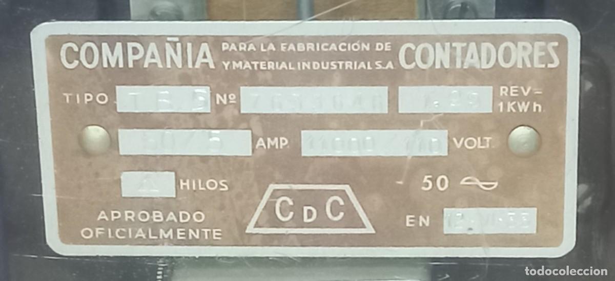 Antig&uuml;edades: ANTIGUO CONTADOR ELECTRICO - Foto 6