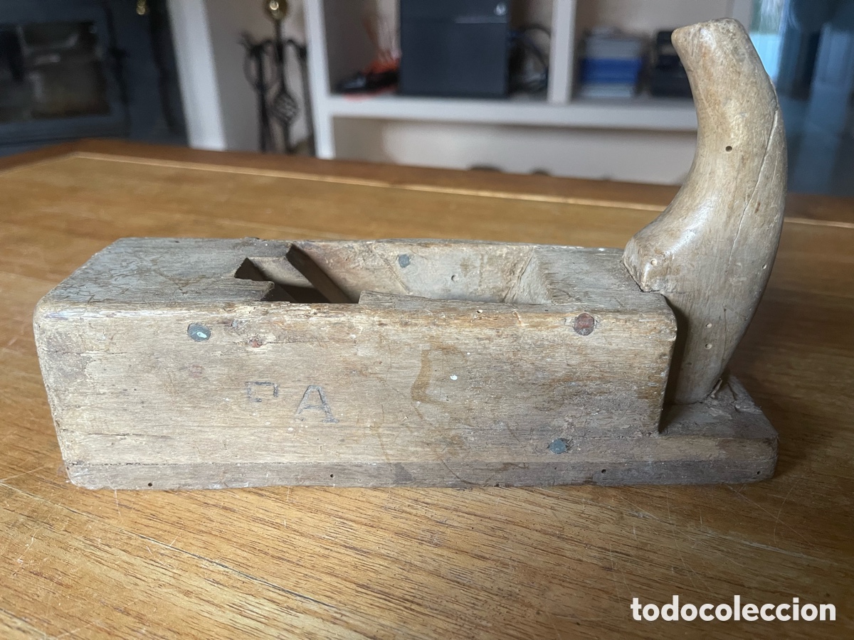 Antig&uuml;edades: Cepillo de carpintero antiguo madera 22 cm c.1880-