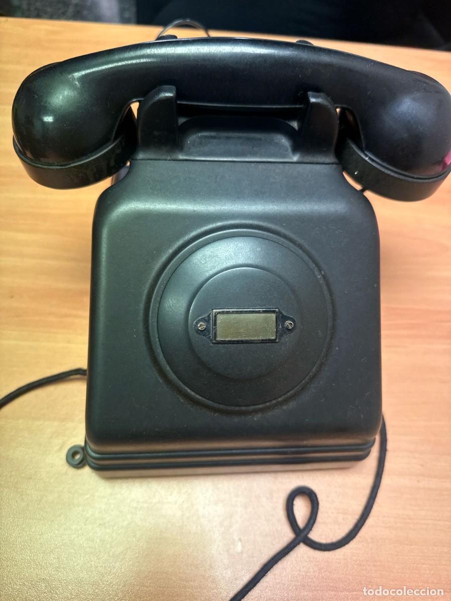 Tel&eacute;fonos: Tel&eacute;fono antiguo de baquelita negra - Sobremesa - Vintage