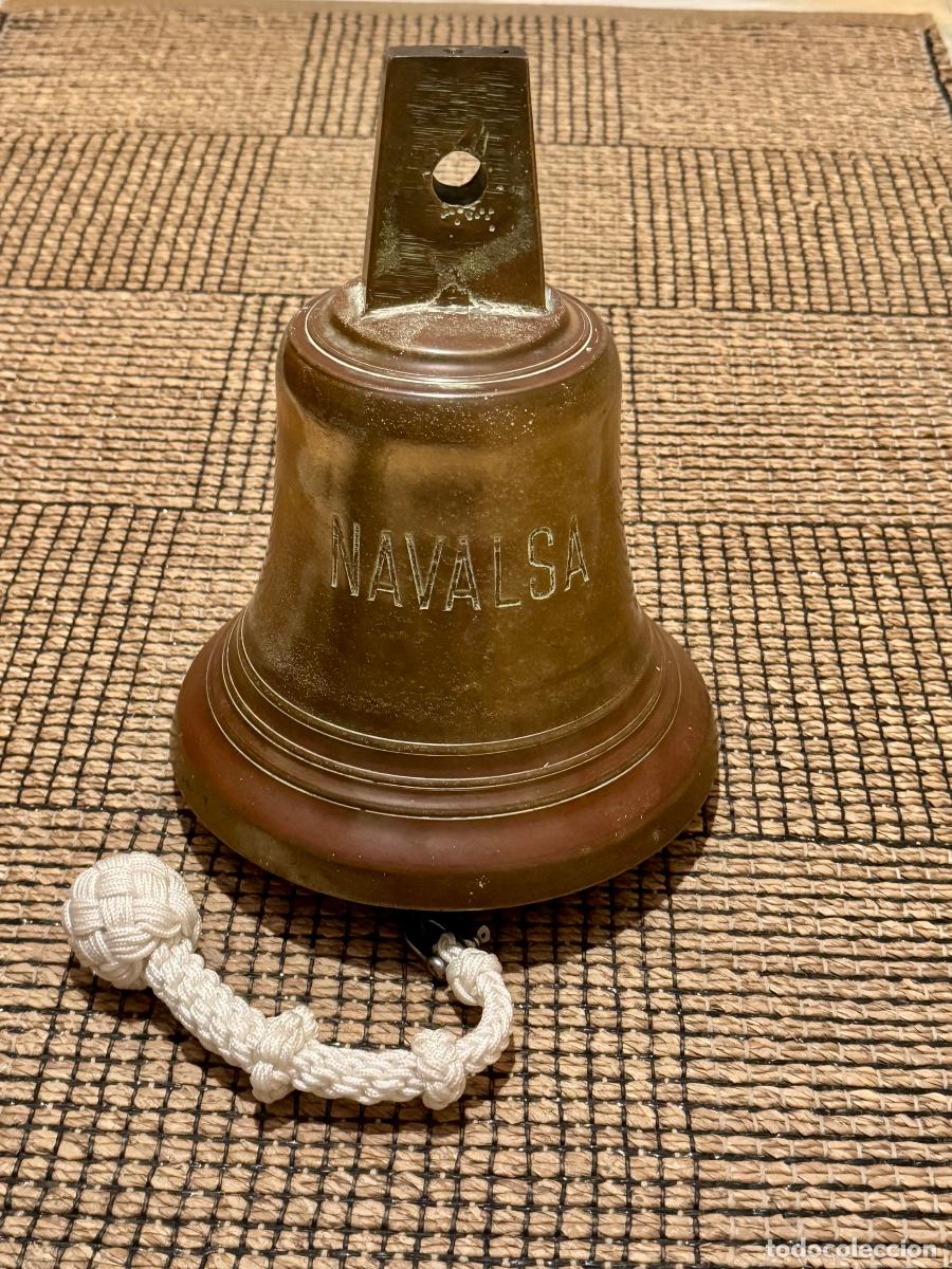 Antig&uuml;edades: CAMPANA DE BARCO - NAVALSA , BRONCE 10,5 KILOS .! - Foto 2