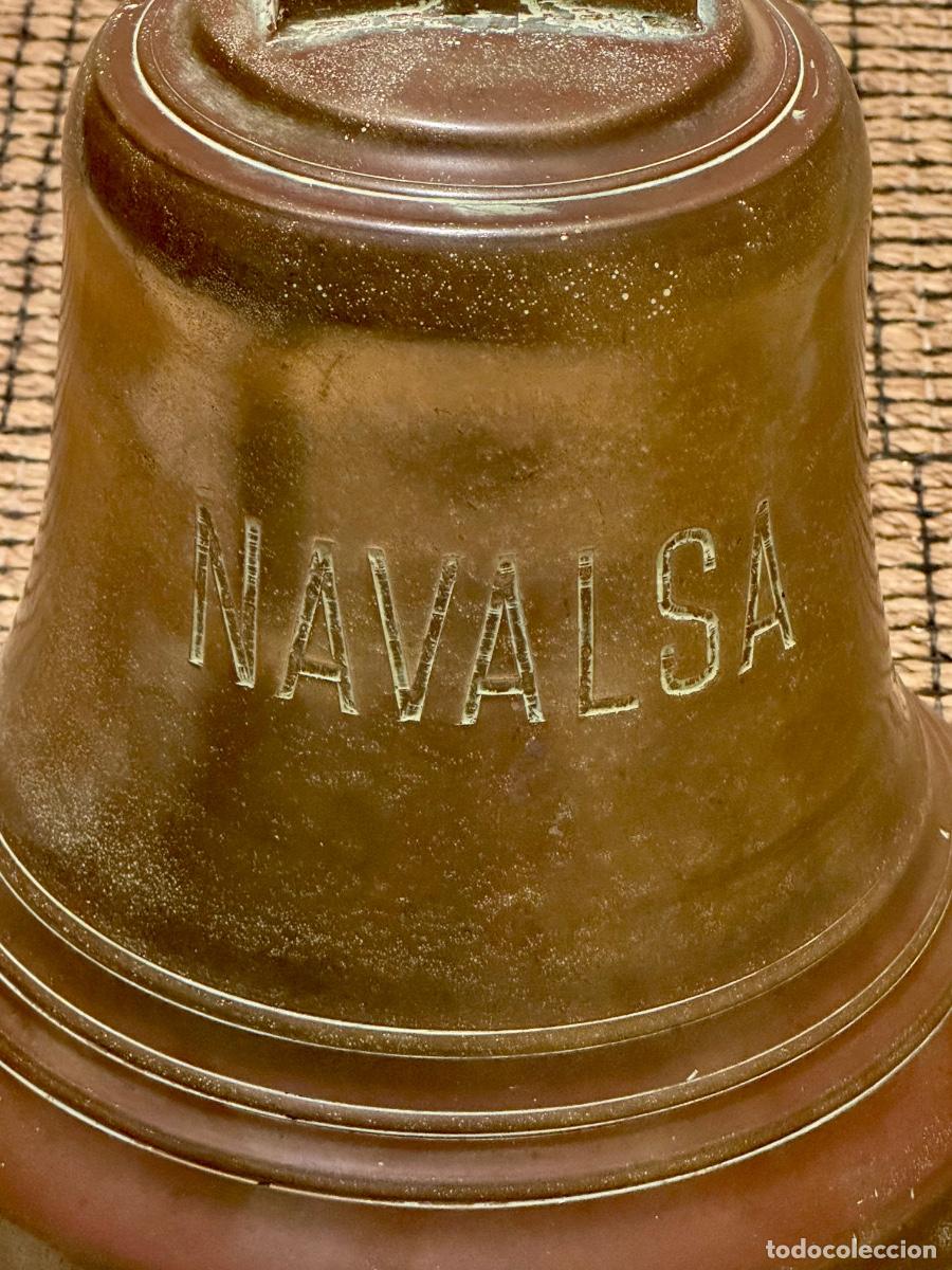 Antig&uuml;edades: CAMPANA DE BARCO - NAVALSA , BRONCE 10,5 KILOS .! - Foto 3