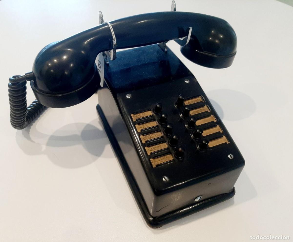 Tel&eacute;fonos: Antiguo telefono y auriculares, circa 1900. - Foto 4